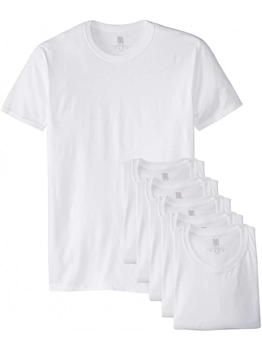 Undershirts Men's Underwear & Undershirts - Crew - White - CO11PCHPBL1 $18.14