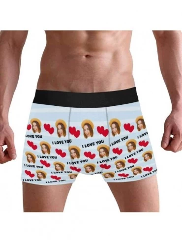 Briefs Men's Funny Face Boxer Shorts Novelty Personalized Underwear for Men Women Finger and Name of My Girl on White - Type7...