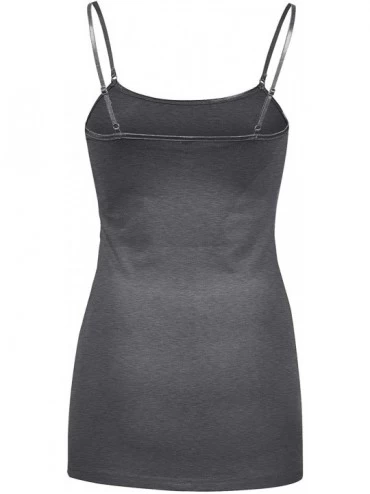 Camisoles & Tanks Womens Basic Camisole Tank Top - Charcoal - C918E7XUHUK $7.92