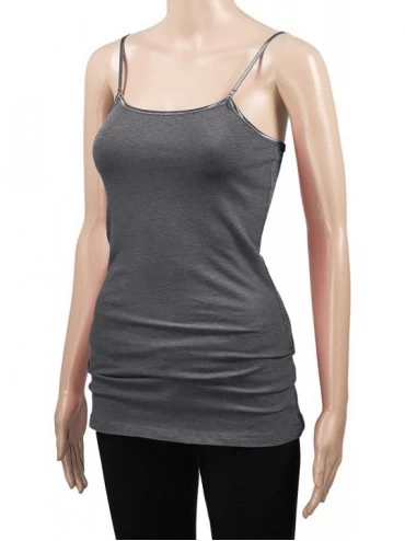 Camisoles & Tanks Womens Basic Camisole Tank Top - Charcoal - C918E7XUHUK $7.92