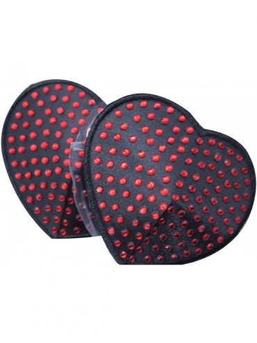 Accessories 2Packs Reusable Shiny Rhinestone Heart Shape Silicone Pasties Bra Sexy Breast for Women Ladies - CC1925EQS60 $24.37