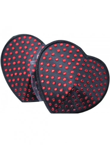Accessories 2Packs Reusable Shiny Rhinestone Heart Shape Silicone Pasties Bra Sexy Breast for Women Ladies - CC1925EQS60 $11.41