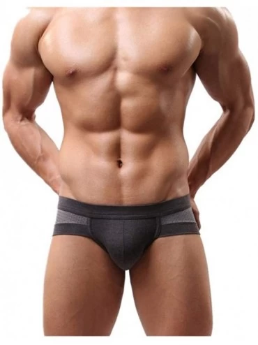 Briefs Underwear-Soft Underwear Bulge Pouch Camouflage Print Underpant - Ck Pure-gray - C918T065CXK $9.69