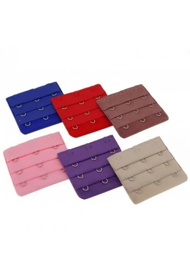 Accessories Adjustable Bra Extender Straps Clip Multi Color Set 3 Hooks Women Lingerie - 6 Color Set a - CM11MOBBVEJ $13.14