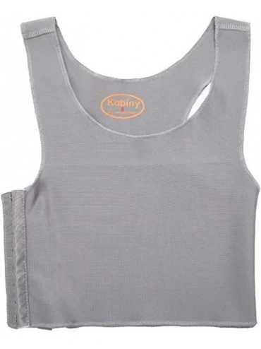 Bustiers & Corsets Seamless Underwear Half Length Chest Binder for Tomboy Trans Lesbian - Gray - C918Y4OE6NW $22.75