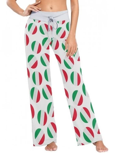 Bottoms Women Pajama Pants Sleepwear Comfy Casual Palazzo Lounge Pants Wide Leg - Color 2 - CN197QLDD6S $50.76
