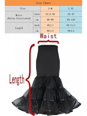 Slips Women Mermaid Petticoat Fishtail Underskirt Trumpet Crinoline for Mermaid Wedding Dress - Royal Blue - CN18C7T8080 $15.11