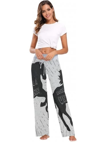 Bottoms Women's Fashion Yoga Pants Palazzo Casual Print Wide Leg Lounge Pants Comfy Casual Drawstring Long Pajama Pants - Uni...