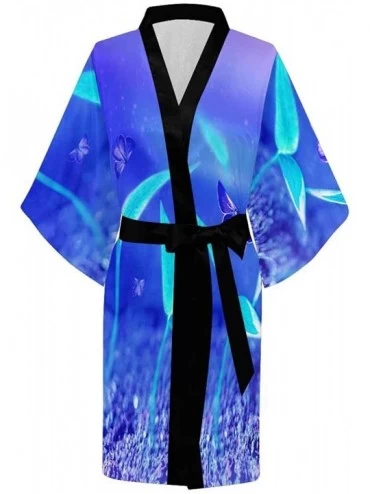 Robes Custom Flying with Butterflies Women Kimono Robes Beach Cover Up for Parties Wedding (XS-2XL) - Multi 4 - CA194WWQL5X $...