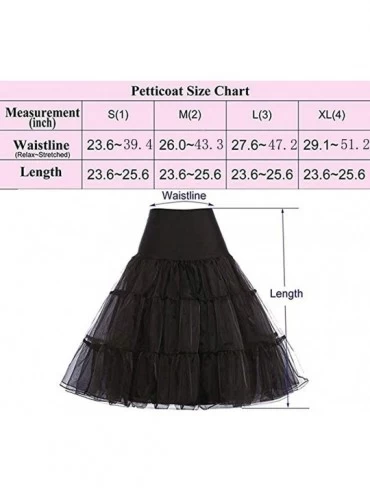 Slips Women's 50S Vintage Tulle Petticoat Half Slip Tutu Underskirt 27" - Mint - CN18NOLDZXW $14.87