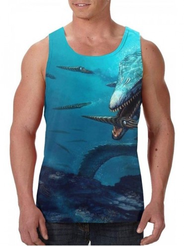 Undershirts Men's Fashion Sleeveless Shirt- Summer Tank Tops- Athletic Undershirt - Monster - CF19DE9QYUL $41.11