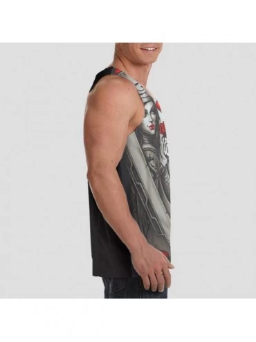 Undershirts Men's Fashion Sleeveless Shirt- Summer Tank Tops- Athletic Undershirt - Poke Tattoo - CY19D8N0TA8 $20.51