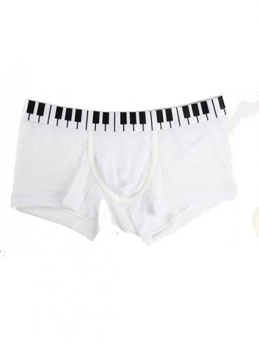 Briefs Men's Fashion Through Ice Silk Boxers Shorts Briefs Underpants Underwear - White - CS12M4LWDNL $20.40