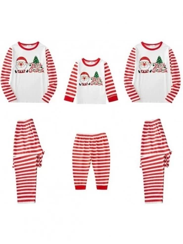 Sets Merry Christmas Holiday Family Matching Pajamas Reindeer Classic Plaid Pajama PJ Sets - Santa & Tree - C018WS2T999 $38.17