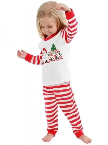 Sets Merry Christmas Holiday Family Matching Pajamas Reindeer Classic Plaid Pajama PJ Sets - Santa & Tree - C018WS2T999 $38.17