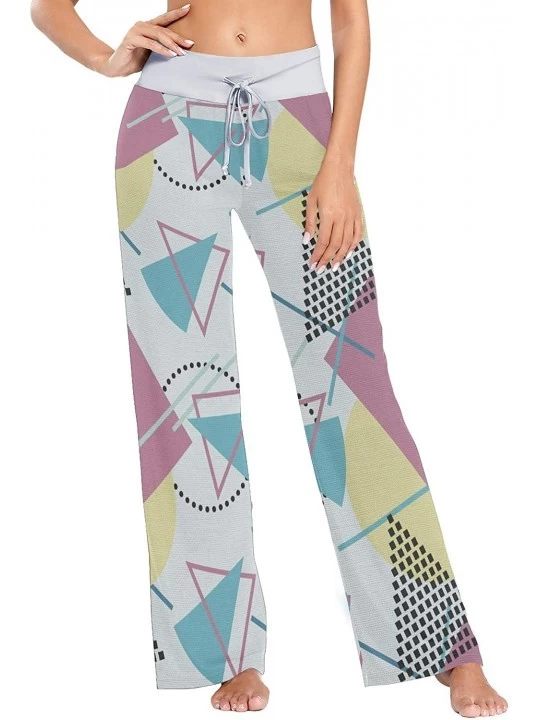 Bottoms Retro 80S Shapes Women's Pajama Pants Comfy Drawstring Lounge Pants Sleepwear - CA19CYXWZNH $27.60