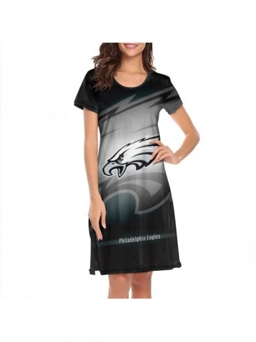 Nightgowns & Sleepshirts Sleep Shirts for Women Girls- Sleepwear Nightgowns Sleep Tee Print Sleep Dress - CA19DEL320Z $52.44