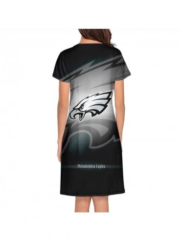 Nightgowns & Sleepshirts Sleep Shirts for Women Girls- Sleepwear Nightgowns Sleep Tee Print Sleep Dress - CA19DEL320Z $21.80