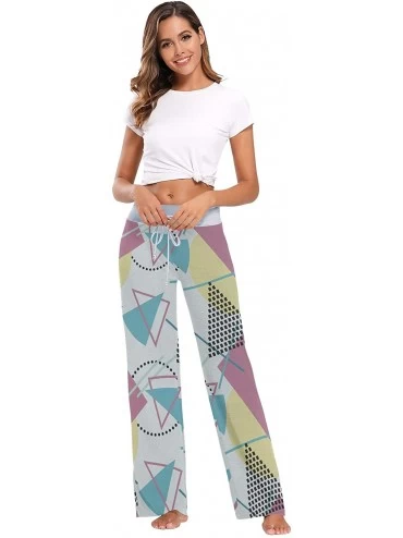 Bottoms Retro 80S Shapes Women's Pajama Pants Comfy Drawstring Lounge Pants Sleepwear - CA19CYXWZNH $27.60