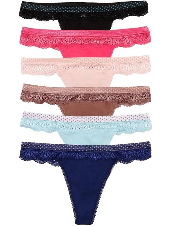 Panties Thong Style Panties Assorted Styles and Colors (Pack of 12) - 25 - CA182Q3XOT2 $21.55