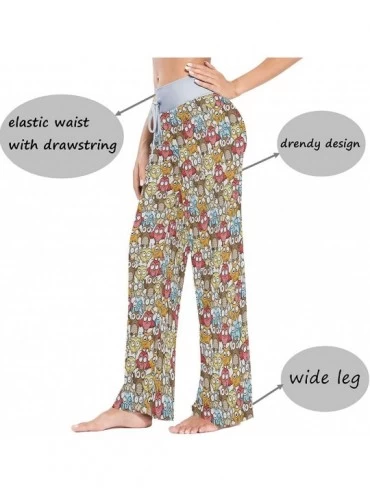 Bottoms Colorful Owls Women's Pajama Pants Lounge Sleep Wear - Multi - CS19D0AHD96 $24.54