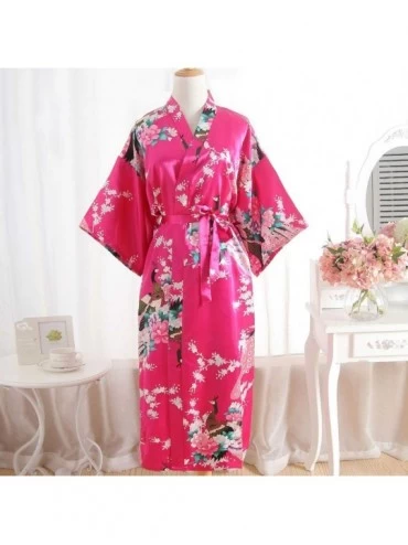 Robes Erotic Underwear Women Sexy Print Blossom Kimono Dressing Gown Bath Robe Lingerie Nightdress Women's Printed Kimono Gow...
