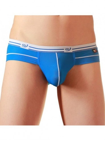 Briefs Mens Ice Silk Breathable Triangle Underpants Brief Panties - Blue - CS11VYMER0T $21.44
