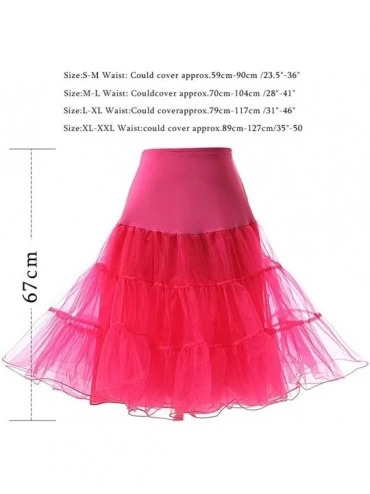 Slips Vintage Women's 50s Petticoat Crinoline Tutu Underskirt 26" (FBA) - Black - CZ12GUQRPOD $15.10
