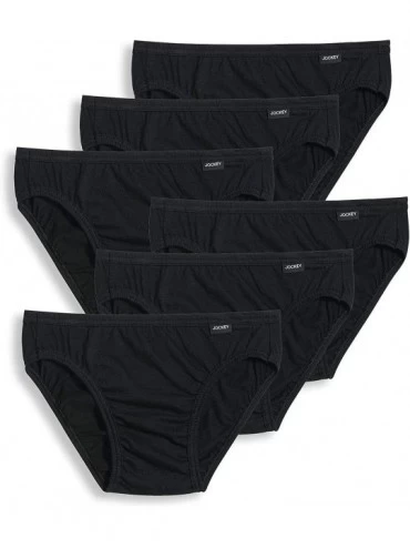 Bikinis Men's Underwear Men's Elance Bikini - 6 Pack - Black - CV18I0SHUUI $62.74