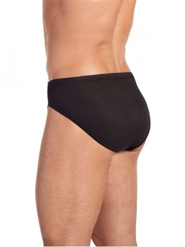 Bikinis Men's Underwear Men's Elance Bikini - 6 Pack - Black - CV18I0SHUUI $37.30
