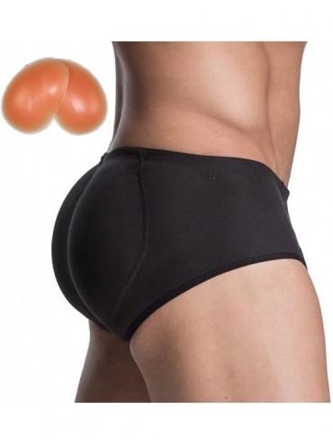 Briefs Men's Padded Underwear Seamless Butt Lifter Hip Enhancer Shaper Briefs-Black-XL - CS18E83WXXA $70.28