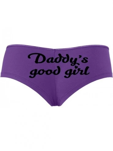 Panties Daddys Good Girl Cute Sexy Purple Boyshort Panties DDLG BDSM CGLG - Black - CP18SQQDCYM $12.06