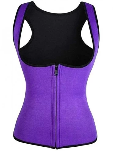 Shapewear Women Fitness Corset Sport Body Shaper Vest Women Waist Trainer Workout Slimming - Purple - CW194L63LN3 $9.46
