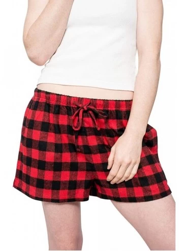 Bottoms Women Flannel Plaid Lounge Pajama Sleepwear Shorts - 2 Pack - 703 - CA193GRL7RZ $16.78
