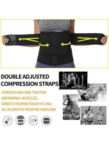 Shapewear Waist Trainer Corset Sport Workout Weights Loss Waist Trimmer Tummy Control Cinchers Sweat Sauna Bands - 3 Black(2 ...