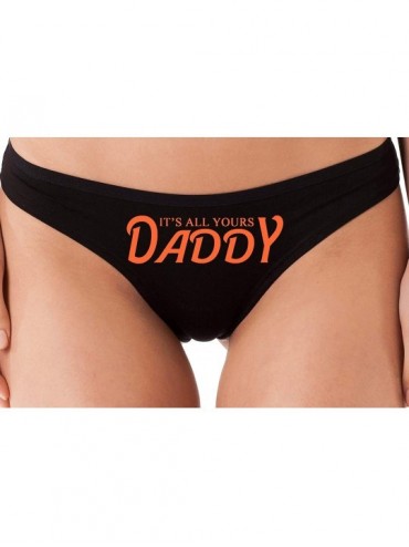 Panties It's All Yours Daddy Black Thong Panties Daddy's Girl DDLG - Orange - CD18LSURM75 $29.50