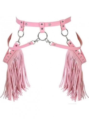 Garters & Garter Belts Ladies E Punk Carnival Legs Bandages Stockings Belts Leather Waist Punk Gothic Carnival Halter - Pink ...