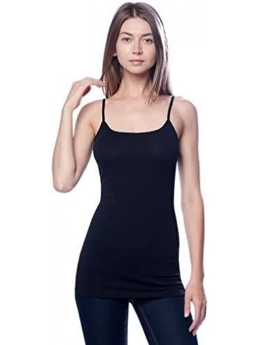 Camisoles & Tanks 4 Pack Active Basic Women's Basic Tank Top (L-Dst Rs/Dnm Blu/Chcl/Bk) - CX17Y9A2XE5 $24.04