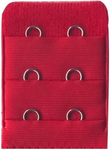 Accessories Universal 3 Rows 2 Hooks Adjustable Bra Extenders Extension Straps for Women Underwear Red - Red - C018WC4Q7AG $1...