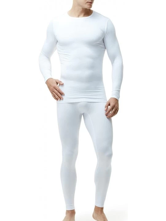 Men's Thermal Underwear Set- Microfiber Soft Fleece Lined Long Johns ...