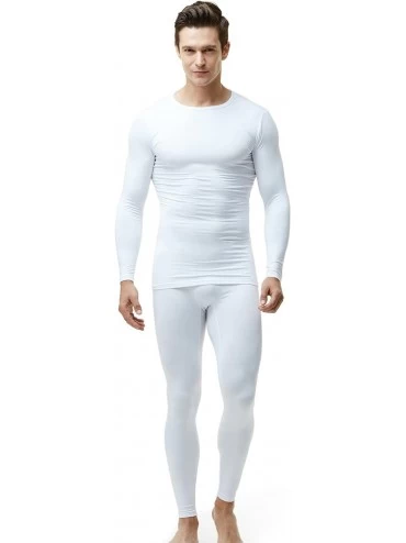 Men's Thermal Underwear Set- Microfiber Soft Fleece Lined Long Johns ...