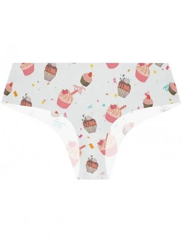 Panties Women's Bikini Panty Mardi Gras Fleur De Lis Seamless Underwear - Little Delicious Cupcakes - C618YINUD28 $15.88