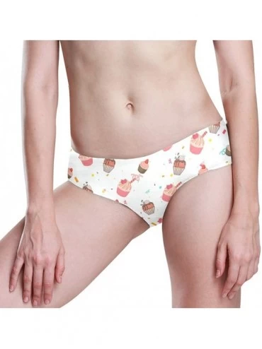 Panties Women's Bikini Panty Mardi Gras Fleur De Lis Seamless Underwear - Little Delicious Cupcakes - C618YINUD28 $15.88