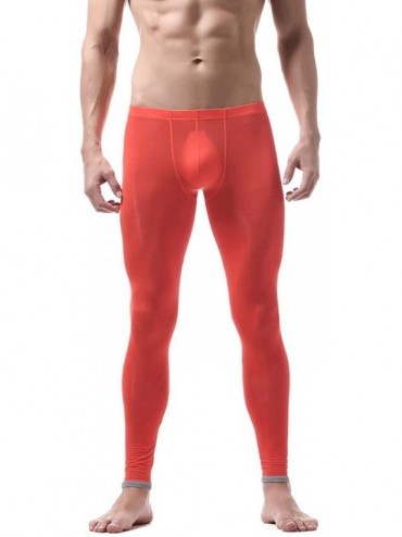 Shapewear Men Tummy Control Shorts High Waist Abdomen Leg Slimming Pants Body Shaper Long Underwear - Orange - CO19DI2D6XL $4...