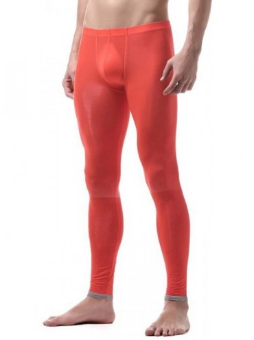 Shapewear Men Tummy Control Shorts High Waist Abdomen Leg Slimming Pants Body Shaper Long Underwear - Orange - CO19DI2D6XL $4...