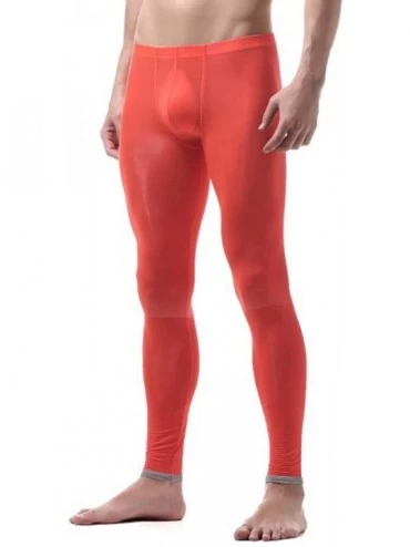 Shapewear Men Tummy Control Shorts High Waist Abdomen Leg Slimming Pants Body Shaper Long Underwear - Orange - CO19DI2D6XL $1...