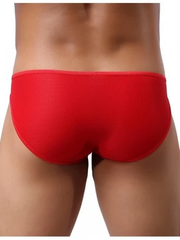 Briefs Men's Seamless Front Pouch Bikini Underwear Sexy Low Rise Breathable Men Tagless Briefs Underwear - Color 1 - C7187E26...