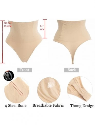 Shapewear Women Waist Cincher Girdle Tummy Control Thong Panty Slimmer Body Shaper Seamless Shapewear - Nude*2 - CC18UDCCCUL ...