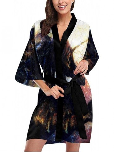 Robes Custom Watercolor Black Unicorn Women Kimono Robes Beach Cover Up for Parties Wedding (XS-2XL) - Multi 1 - C8194S4Z0CQ ...