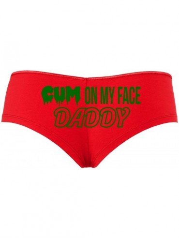Panties Cum On My Face Daddy Facial Cumslut Slutty Red Boyshort - Green - CA195D3ETY8 $34.25